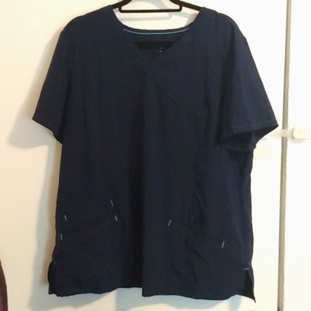 Scrubstar Scrub Medical Top Women's Size XL Dark Blue